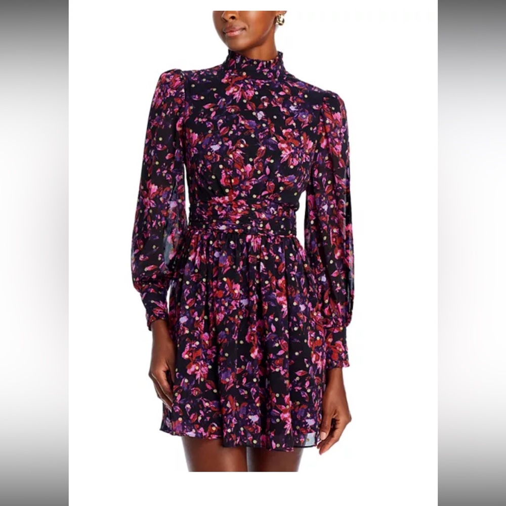 AQUA
Lurex Mock Neck Dress size M